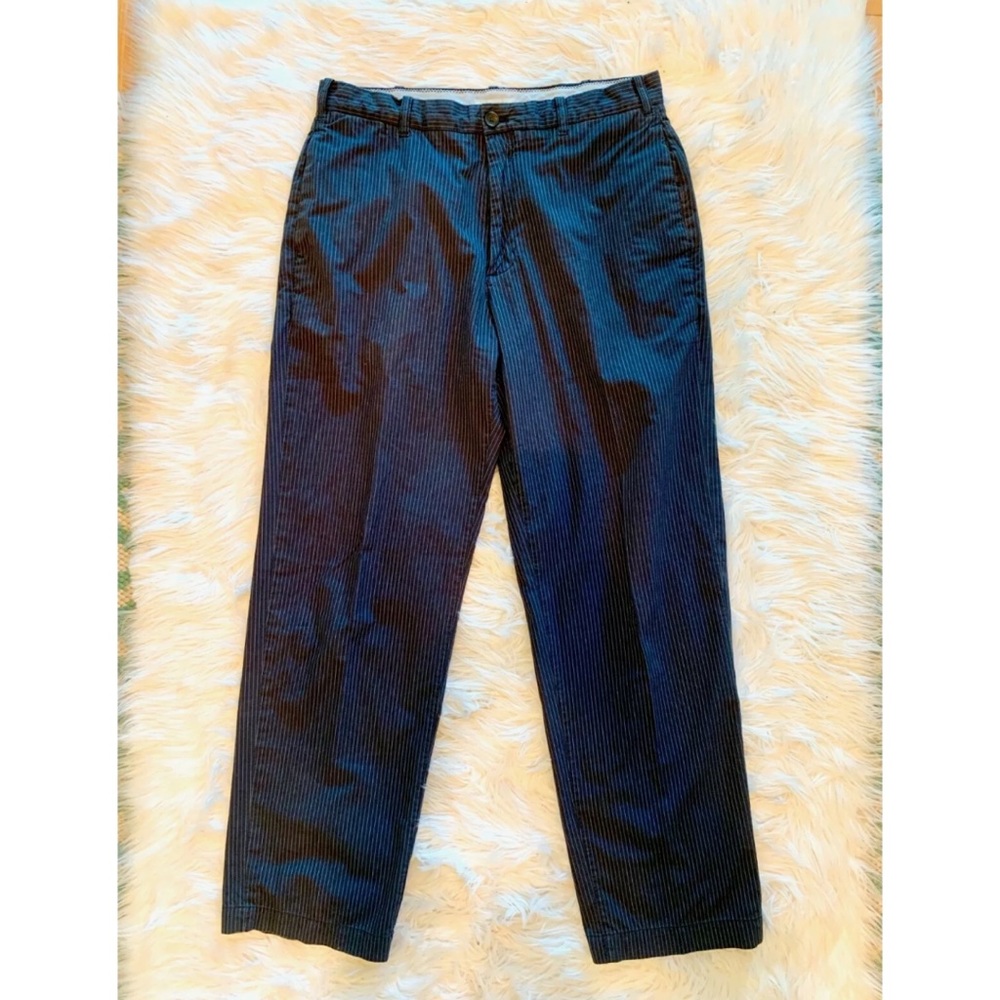 BANANA REPUBLIC Mens Black Pinstripe Dress Pants - Picture 1 of 3